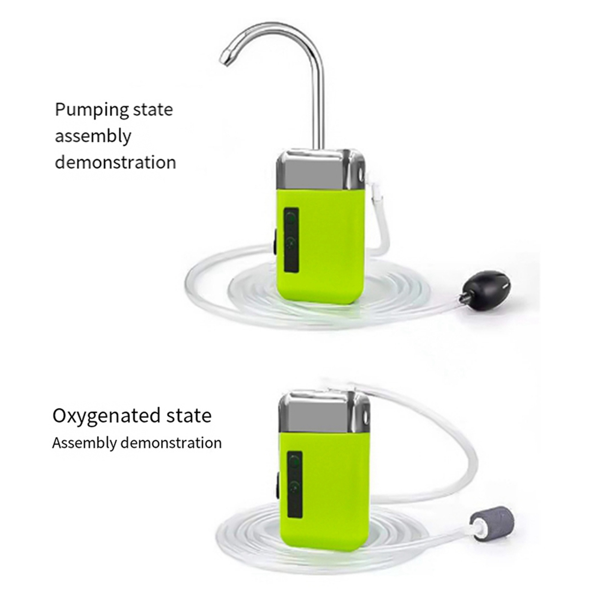 Fishing Tap and Oxygen Pump Tool Automatic Fishing Water Pump Oxygenator for Aquarium Silent Household Dual-Use