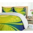 thumbnail image 5 of Ambesonne Brazil Duvet Cover Sets, Geometric Green Blue Art, 2-Queen, Pale Green and Dark Blue, 5 of 7