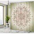 thumbnail image 4 of Ambesonne Lotus Shower Curtain, Sun Pattern Ombre Effect Art, 69"Wx75"L, Pale Khaki, 4 of 4