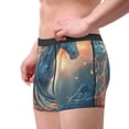 thumbnail image 2 of Yiaed Forest Lake White Horse Print Men's Soft Cotton Boxer Shorts Breathable Boxers Underwear Moisture-Wicking Underwear Stretch Boxer Briefs for Man-X-Large, 2 of 5