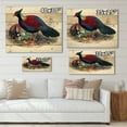 thumbnail image 4 of Designart 'Ancient Birds In The Wild II' Traditional Print on Natural Pine Wood, 4 of 5