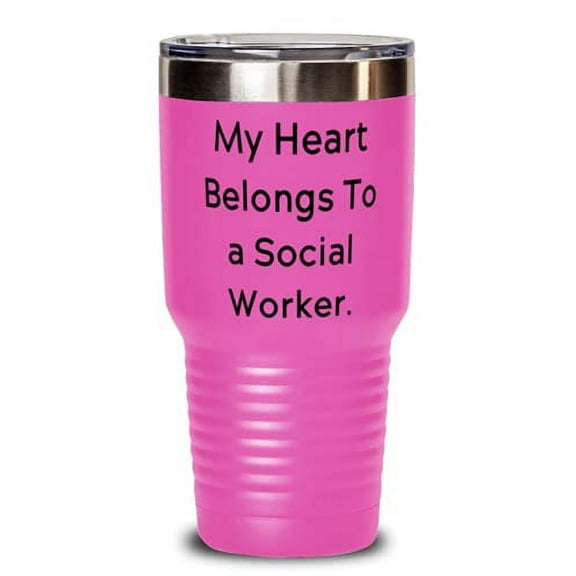 My Heart Belongs To a Social Worker. Social worker 30oz Tumbler, Unique Social w