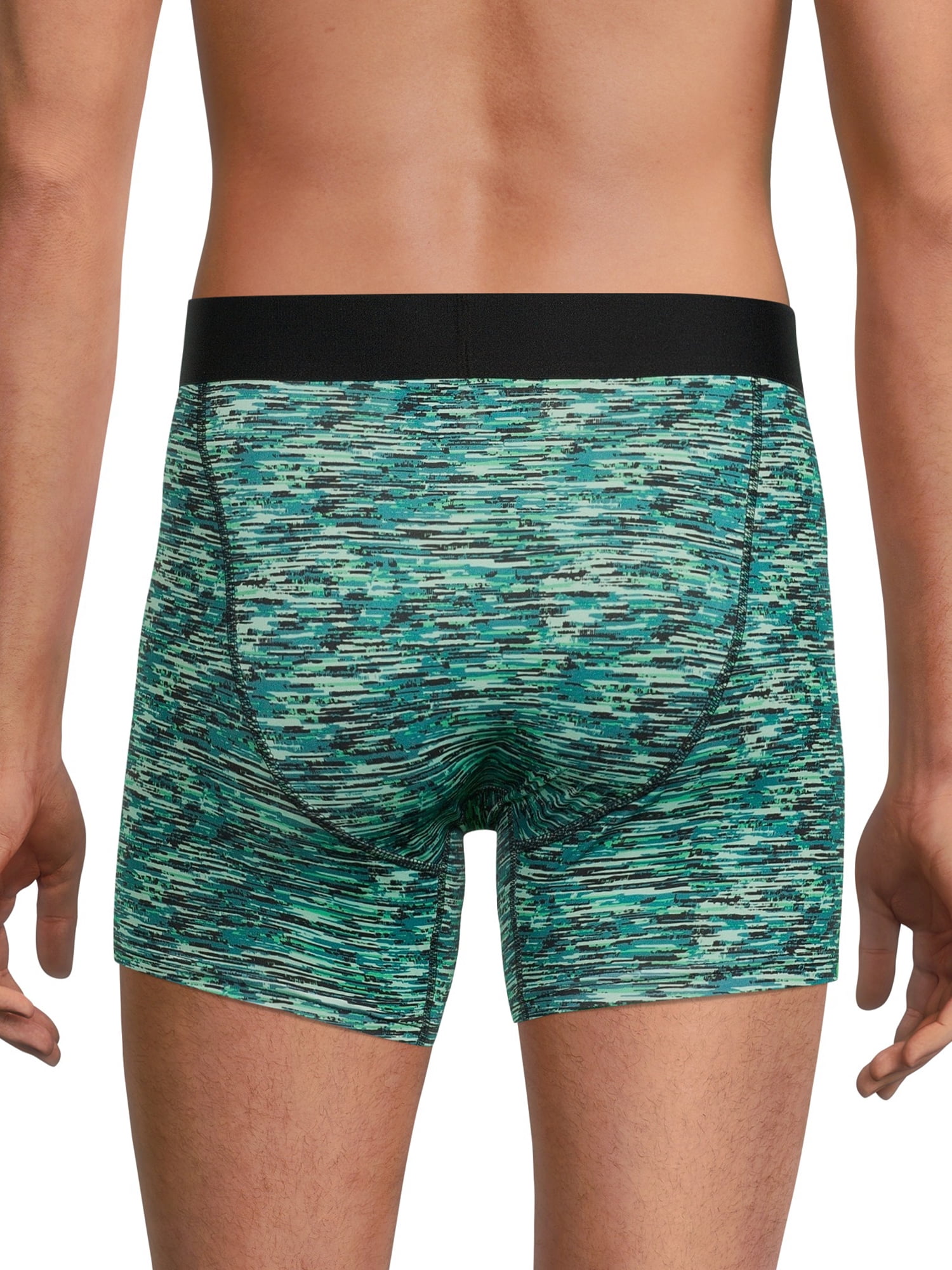 No Boundaries Men’s Tag-Free Printed Stretch Boxer Briefs, 3-Pack, Sizes up to 3XL