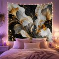 thumbnail image 2 of Floral Arrangement on Marble Tapestry Wall Hanging, 2 of 6