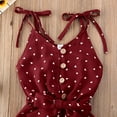 thumbnail image 3 of Kids Girl Strap Sleeveless Romper Polka Dots Short Pants Jumpsuit Sling Summer Clothes, 3 of 6