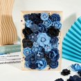 thumbnail image 5 of 12Pcs 4 Sizes Denim Flower Blue Flower Embellishment 3D Flower Fabric Camelia Sewing Flowers DIY Craft Supplies for Clothes Hairclips Decoration DIY Costume Accessories, 5 of 7