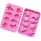 thumbnail image 4 of Molde de silicona para galletas, piruletas, chocolates y tartas con forma de calavera y calabaza para Halloween, color rosa, 4 of 5