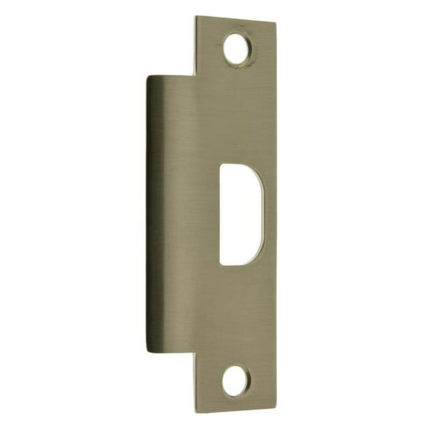 Solid Brass ASA Universal Strike Plate, Satin Nickel
