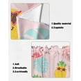 thumbnail image 5 of Swag Curtains, Flamingo Pineapple Palm Leaf Tropical Hawaii Rod Pocket Kitchen Curtains Valances Tier Curtains Swag Valance Curtains for Bedroom Living Room 36" x 36", 2 Panels, 5 of 6