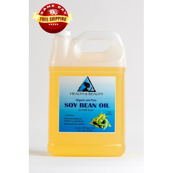 SOYBEAN / SOY BEAN OIL ORGANIC CARRIER SOY OIL COLD PRESSED 100% PURE 7 LB