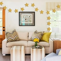 Masteelf Golden Star Garland for Decoration Made of Paper Ideal for Parties and Weddings 10cm Width