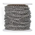 thumbnail image 2 of Resistant 304 Stainless Steel Chains Belcher Chain Unwelded with Spool for Jewelry Making Stainless Steel color 3x1mm 32.8 Feet(10m)/roll, 2 of 2