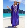 thumbnail image 6 of Edolynsa Plus Size Caftan Dress for Women Short Sleeve Kaftan Coverups Vintage Beach Tunic, 6 of 7