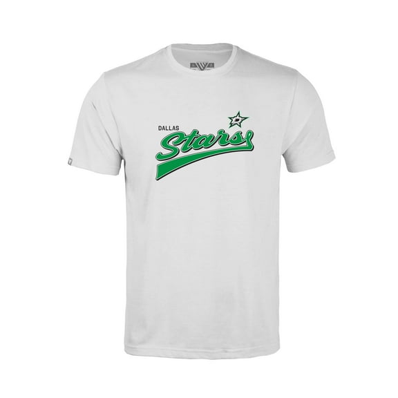 Youth Levelwear White Dallas Stars Little Richmond Retro Script T-Shirt