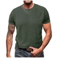 thumbnail image 2 of CYiJun George Waffle T Shirt for Men Casual Crewneck Tee Summer Short Sleeve Tops, 2 of 7