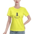 thumbnail image 1 of Acoustic Guitar Women'S Basic Short Sleeve T-Shirt Yellow Xx-Large, 1 of 5
