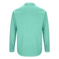 thumbnail image 6 of Ohufall Men's Shirts Cotton Linen Turndown Collar Button Top Long Sleeve Fashion Comfort Casual Tshirts, 6 of 7