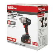 Hyper Tough 20V Max Brushless 1/2-inch Mid-Torque Cordless Impact Wrench with 4.0Ah Lithium-Ion Battery and Charger
