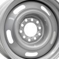thumbnail image 2 of 1 X Boyd Coddington 55 Steel Rally 15X6 5x4.50 / 5x4.75 81.7 Hub 12 Offset Silver Wheel Rim, 2 of 3