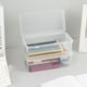 thumbnail image 3 of Grande Capacidad Pencil Box Organizador Translúcido Estilo Oficina, Pencil Box Estable, Stackable, Para Gel Pens, Erasers, Tape Pens, Pencils, Mark, Translucent Clear Plastic, For Office,, 3 of 7