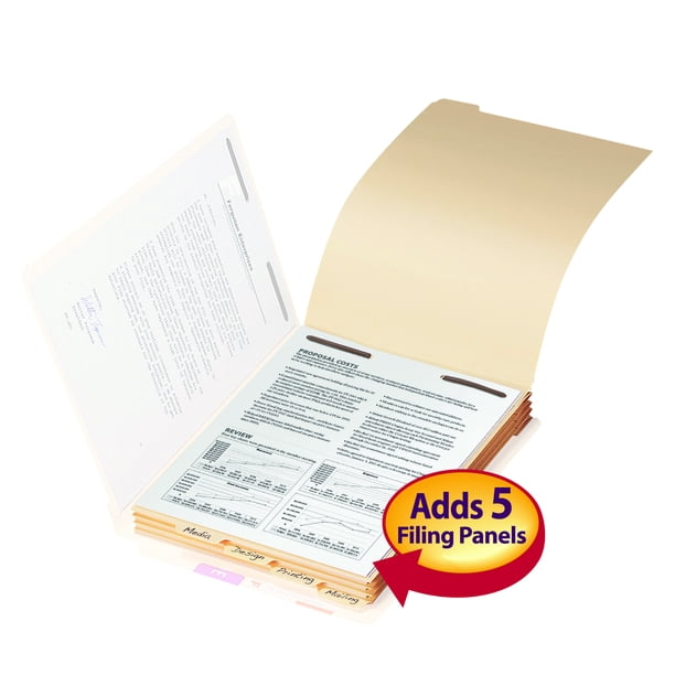 Smead Folder Dividers with Fastener Manila 50/PK Letter (35600