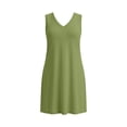 thumbnail image 5 of yillto Plus Size Women Nightgown V Neck Sleeveless Nightshirts Sleepwear Loungewear Nightdress XL-5XL, 5 of 6