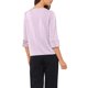thumbnail image 3 of Blusa de satén INSPIRE CHIC para mujeres, casual elegante, cuello barco, manga 3/4, camisa de trabajo XL, púrpura claro y rosa, 3 of 6