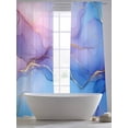 thumbnail image 6 of Sheer Curtain Panels Purple Blue Marble Rod Pocket Voile Window Curtains Abstract Art Window Treatments Ligh Filtering Privacy Curtain Drapes for Bedroom Living Room 2 Panel Set 84 Inch Length,, 6 of 9