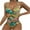 Yellow, variant on WREESH Womens One Piece Swimsuits Print Swimwear High Waist Swimwear Sleeveless Bathing Suits Coffee