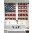 thumbnail image 4 of Sheer Curtains 54 Inches Long, Coastal American Flag Light Filtering Window Curtains for Living Room/Bedroom, Starfish Vintage USA Flag Rod Pocket Voile Sheer Curtain Drapes, 52"W x 54"L, 2 Panels, 4 of 8