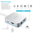 thumbnail image 5 of EQUIPD USB C Hub, Aluminum Type C Adapter Nintendo Switch TV Mode Dex Station 87W PD Charging 4K HDMI Gigabit Ethernet 3*USB 3.0 Port for Galaxy Note 9/S9/S9+, MacBook Pro, iMac - Silver, 5 of 8