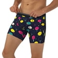 thumbnail image 3 of Cauagu Colorful Ping Pong Rackets Print Men's Boxer Briefs, Funny & Cute Underwear Elastic Waistband Briefs Ideal Gift for Men,1-Pack, 3 of 7