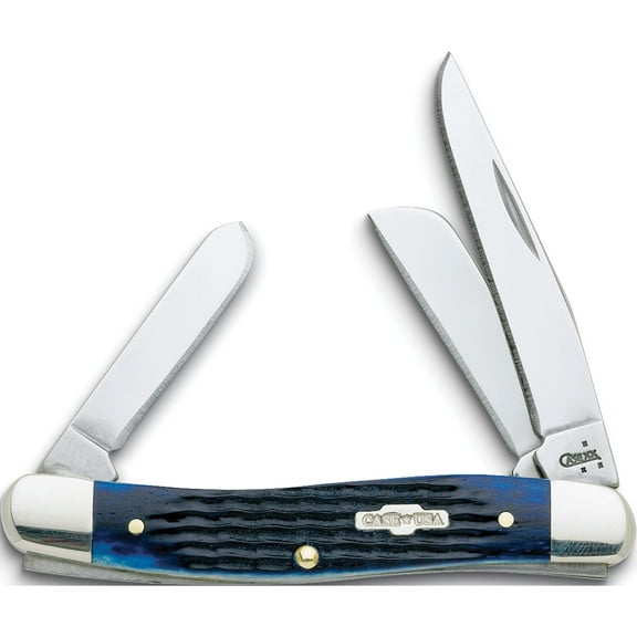 Fashion Case Blue Bone Handle Medium Stockman Pocket Knife (4.5 X 1.63) Made In United States gm552