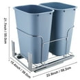thumbnail image 6 of KFFKFF Pull-Out Trash Can Double Pullout Waste Container Kitchen Trash Can 70L with Soft Close Grey, 6 of 9
