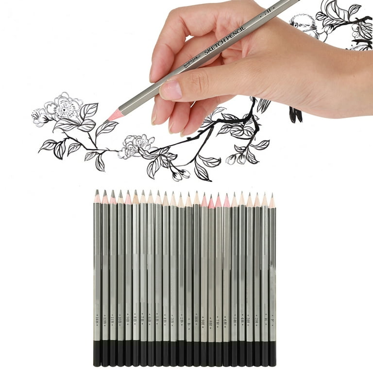 Sketch Pencils ,Drawing Pencils Set ,Graphite Pencils,24Pcs Sketch Art  Graphite Drawing Pencil NOn toxic Colored Paint Pencil 9H-14B