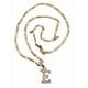 thumbnail image 3 of Cadena y dije de brillos con corona de oro laminado letra E, 3 of 7