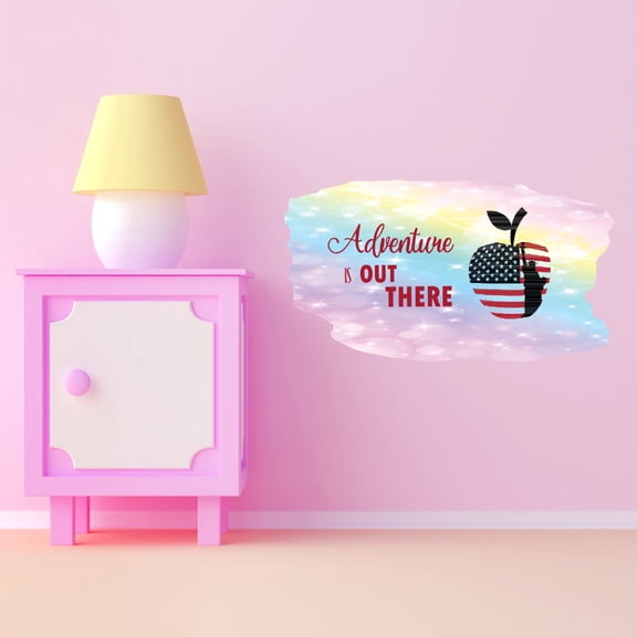 The City Watercolor Wall Decals for Bedroom - City That Never Sleeps Quotes Art Design Famous Landmark DIY & Creativity Boy Girl Bedroom Wall Water Color Sticker - Size: 40 In x 24 In