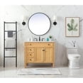 thumbnail image 6 of Elegant Decor Park Avenue 40" Aluminum MDF Single Bathroom Vanity - Natural Wood, 6 of 8