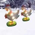 thumbnail image 4 of Yard Christmas Light-Up Decoration Chicken with Scarf Xmas Holiday Outdoor Resin Ornaments LED with Light Atmosphere Christmas Decorations Christmas Decor, 4 of 8