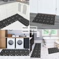 thumbnail image 5 of Black White Gothic Skull Hand Eye Pattern Kitchen Rugs Sets Of 2,Anti Fatigue Kitchen Mat Rugs Non Slip Washable,Decorative Kitchen Floor Mats for Kitchen,Sink,Laundry,17"x30"+17"x47", 5 of 7