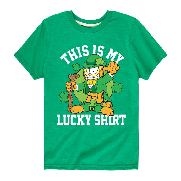 Garfield - This Is My Lucky Shirt - Toddler And Youth Short Sleeve Graphic T-Shirt