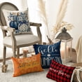 thumbnail image 2 of Sm:)e Pumpkin Fall Pillow Covers 18x18 Inch Set of 4, Cushion Covers for Sofa Seasonal Home Decor, 2 of 8