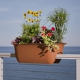 thumbnail image 3 of Bloem Modica Deck Rail Planter 26 x 8.75 Plastic Round Terracotta, 3 of 6