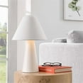 thumbnail image 2 of Modway Jovial Metal Mushroom Table Lamp with Swivel Shade in White, 2 of 9