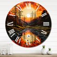thumbnail image 3 of Designart "Power Lines formd Connections IV" Abstract Oversized Wall Clock, 3 of 5