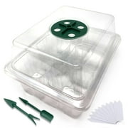 Pratico Outdoors 6 Cell Clear Plastic Seed Starter Tray Kit, 10 Pack