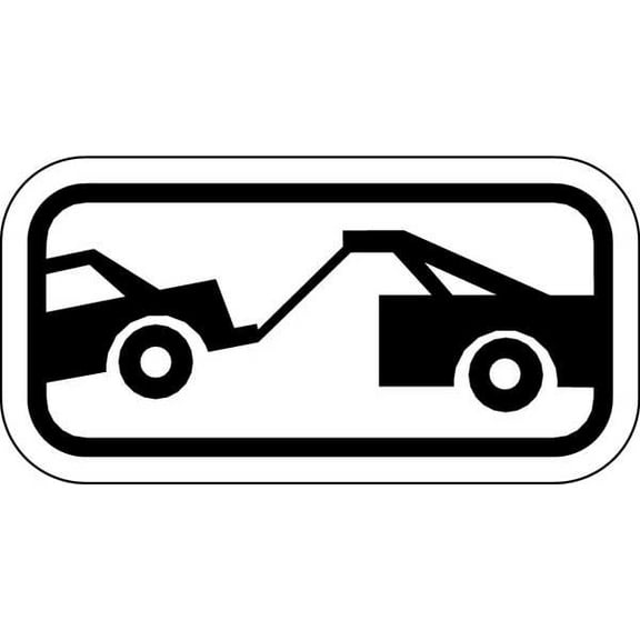 Lyle Towing Sym Parking Sign,6" x 12" R7-201A-12HA