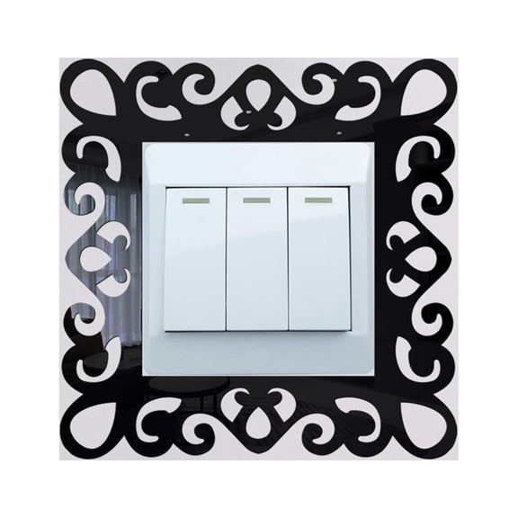 STAOEDU 1PC Sticker Home Decor Wall Mirror Style Photo Frames for Shop
