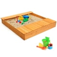 thumbnail image 4 of Gymax Wooden Sandbox Kids Children Outdoor Toy Playset w/ Storage Box Seat, 4 of 9