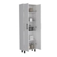 thumbnail image 2 of White 5-Shelf Storage Organizer Bookcase, Particle Board Freestanding Shelving Unit for Living Room, Bedroom, Office, 2 of 5